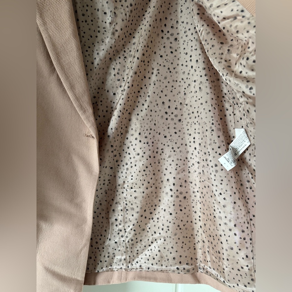 NWT Zara Women’s Light Pink Nude Double Breasted Textured Coat - Picture 9 of 16